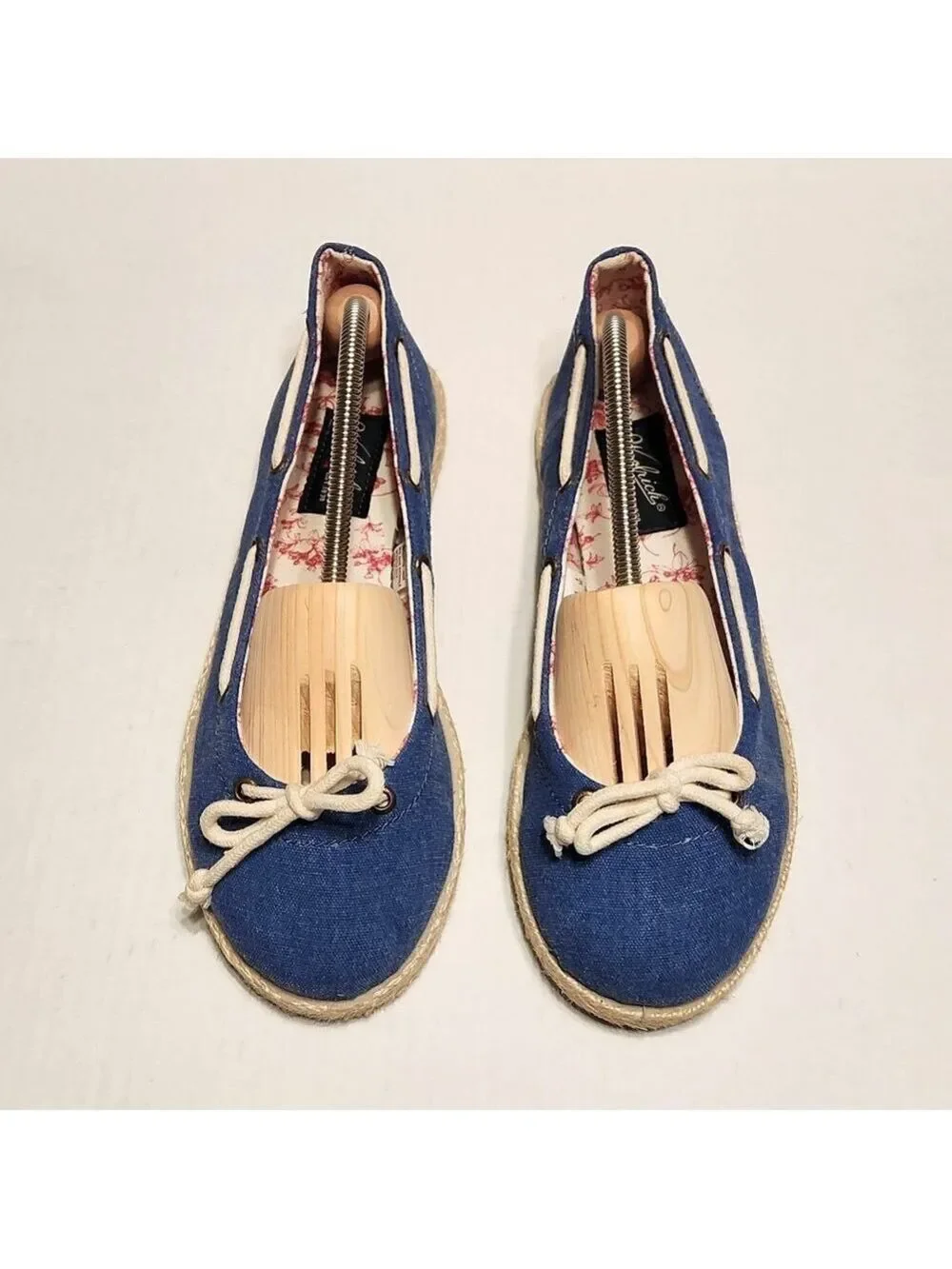Woolrich Leeward Canvas Espadrille Flat Shoes Blue Size 8